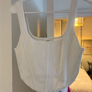 Aritzia White Crop Top